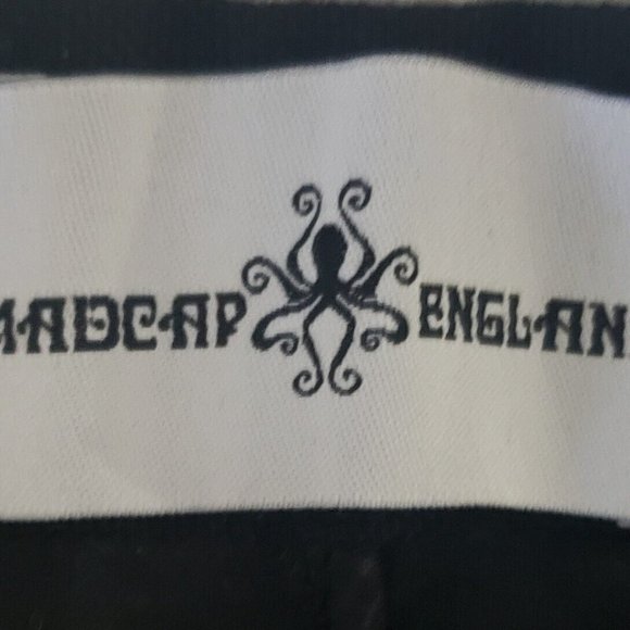 NEW MEN'S BLACK FLARE/BELL BUTTOMS RETRO MADCAP ENGLAND BLACK PANTS 38X31 - Picture 5 of 7